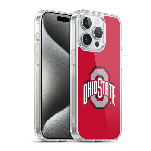 Ohio State University Logo Plain Soft Gel Case for Apple iPhone 15 Pro & MagSafe