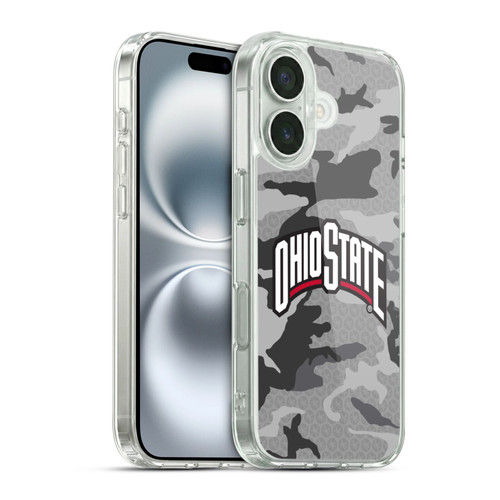 Ohio State University Logo Light Camou Soft Gel Case for Apple iPhone 16 & MagSafe