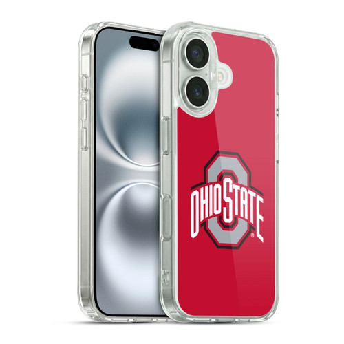 Ohio State University Logo Plain Soft Gel Case for Apple iPhone 16 & MagSafe