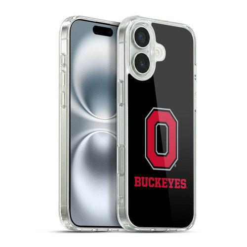 Ohio State University Logo Black Soft Gel Case for Apple iPhone 16 Plus & MagSafe
