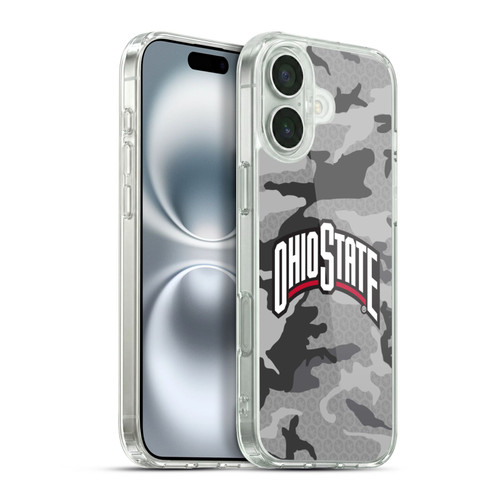 Ohio State University Logo Light Camou Soft Gel Case for Apple iPhone 16 Plus & MagSafe