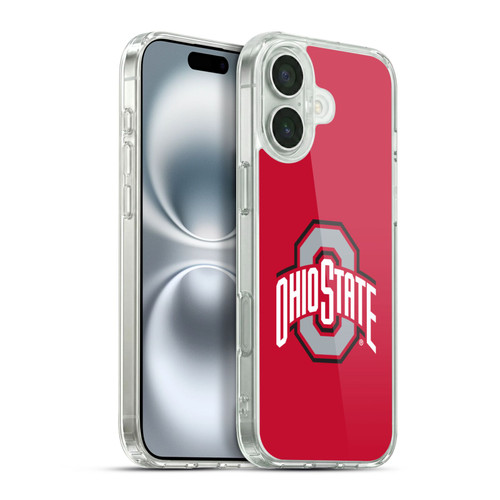 Ohio State University Logo Plain Soft Gel Case for Apple iPhone 16 Plus & MagSafe