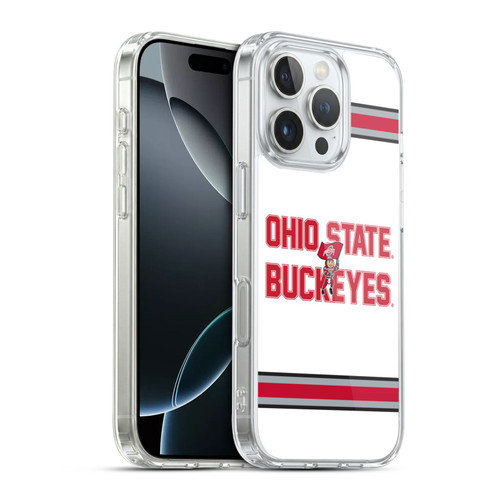 Ohio State University Logo White Stripes Soft Gel Case for Apple iPhone 16 Pro & MagSafe
