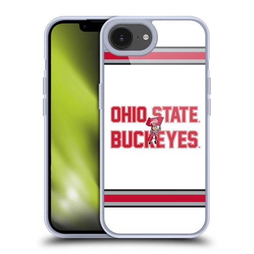 Ohio State University Logo White Stripes Soft Gel Case for Apple iPhone 16e & MagSafe