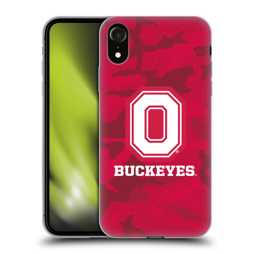 Ohio State University Logo Red Camou Soft Gel Case for Apple iPhone XR