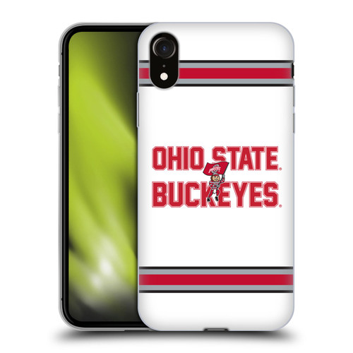 Ohio State University Logo White Stripes Soft Gel Case for Apple iPhone XR