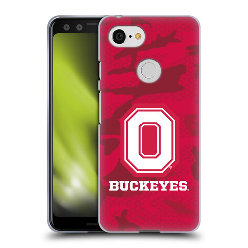 Ohio State University Logo Red Camou Soft Gel Case for Google Pixel 3