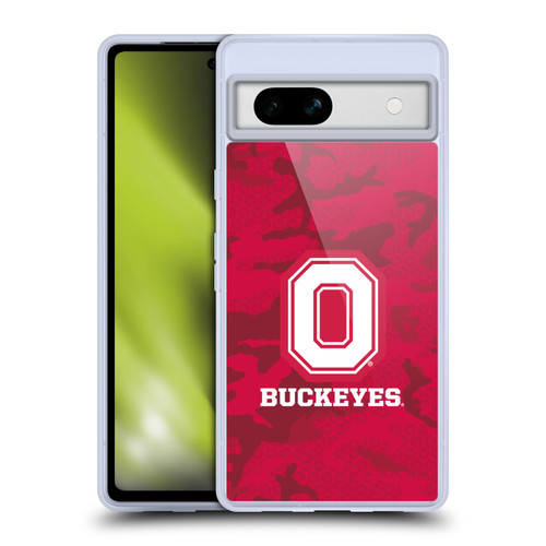 Ohio State University Logo Red Camou Soft Gel Case for Google Pixel 7a