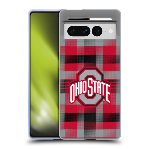 Ohio State University Logo Plaid Soft Gel Case for Google Pixel 7 Pro