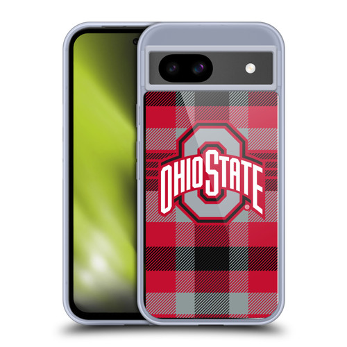 Ohio State University Logo Plaid Soft Gel Case for Google Pixel 8a