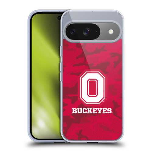 Ohio State University Logo Red Camou Soft Gel Case for Google Pixel 9 / Pixel 9 Pro