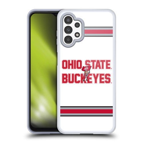 Ohio State University Logo White Stripes Soft Gel Case for Samsung Galaxy A13 (2022)