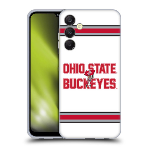 Ohio State University Logo White Stripes Soft Gel Case for Samsung Galaxy A25 5G
