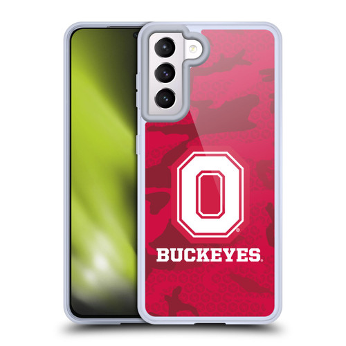 Ohio State University Logo Red Camou Soft Gel Case for Samsung Galaxy S21 5G & MagSafe