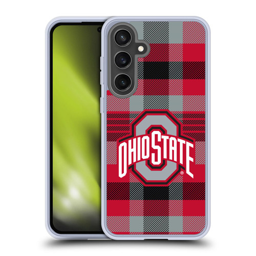 Ohio State University Logo Plaid Soft Gel Case for Samsung Galaxy S24 FE & MagSafe