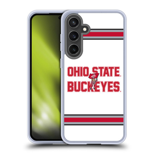 Ohio State University Logo White Stripes Soft Gel Case for Samsung Galaxy S24 FE & MagSafe