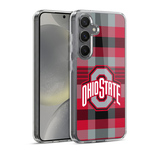 Ohio State University Logo Plaid Soft Gel Case for Samsung Galaxy S24 5G & MagSafe