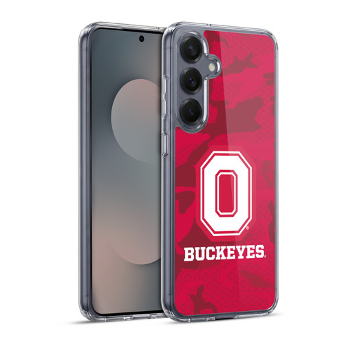 Ohio State University Logo Red Camou Soft Gel Case for Samsung Galaxy S25+ & MagSafe
