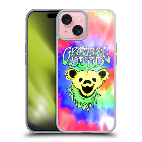 Grateful Dead Trends Bear Tie Dye Soft Gel Case for Apple iPhone 15 & MagSafe