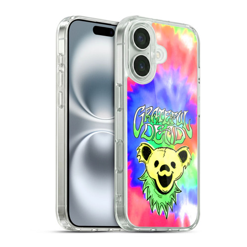 Grateful Dead Trends Bear Tie Dye Soft Gel Case for Apple iPhone 16 & MagSafe