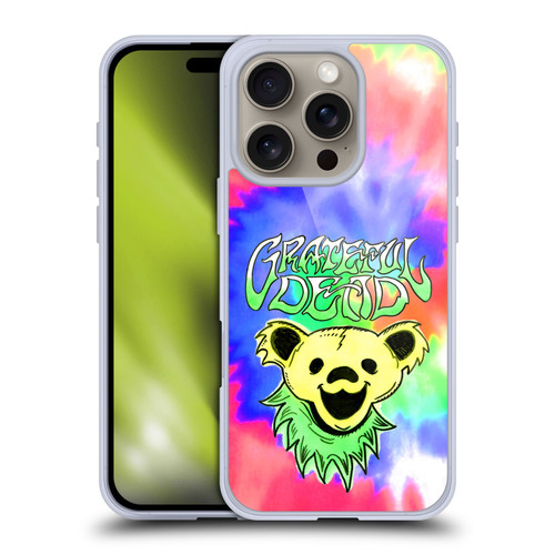 Grateful Dead Trends Bear Tie Dye Soft Gel Case for Apple iPhone 16 Pro & MagSafe
