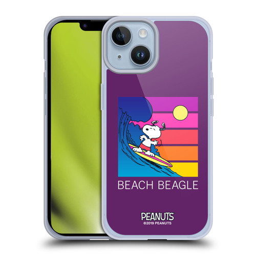 Peanuts Snoopy Aloha Disco Beach Beagle Soft Gel Case for Apple iPhone 14 & MagSafe