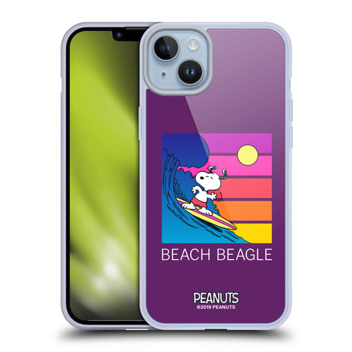 Peanuts Snoopy Aloha Disco Beach Beagle Soft Gel Case for Apple iPhone 14 Plus & MagSafe