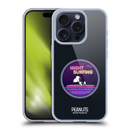 Peanuts Snoopy Aloha Disco Night Surfer Soft Gel Case for Apple iPhone 15 Pro & MagSafe