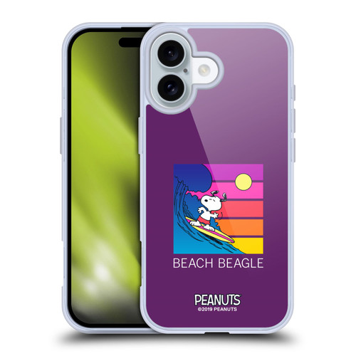 Peanuts Snoopy Aloha Disco Beach Beagle Soft Gel Case for Apple iPhone 16 & MagSafe