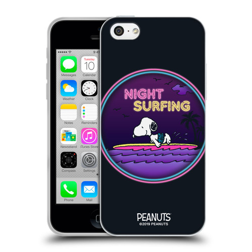 Peanuts Snoopy Aloha Disco Night Surfer Soft Gel Case for Apple iPhone 5c