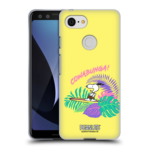 Peanuts Snoopy Aloha Disco Cowabunga! Soft Gel Case for Google Pixel 3