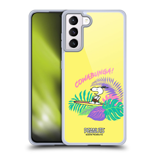 Peanuts Snoopy Aloha Disco Cowabunga! Soft Gel Case for Samsung Galaxy S21+ 5G & MagSafe