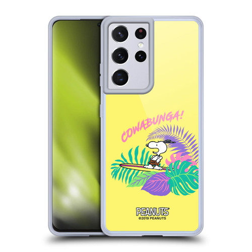 Peanuts Snoopy Aloha Disco Cowabunga! Soft Gel Case for Samsung Galaxy S21 Ultra 5G & MagSafe