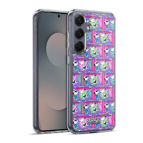 Peanuts Snoopy Aloha Disco Surf Pattern Soft Gel Case for Samsung Galaxy S25+ & MagSafe