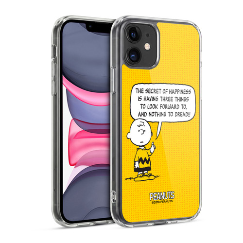 Peanuts Charlie Brown Happiness Soft Gel Case for Apple iPhone 11