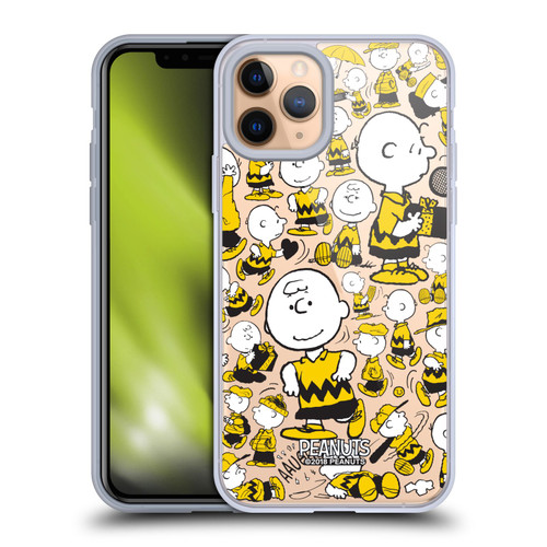 Peanuts Charlie Brown Patterns 3 Soft Gel Case for Apple iPhone 11 Pro & MagSafe