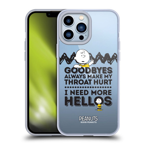 Peanuts Charlie Brown Hellos Soft Gel Case for Apple iPhone 13 Pro Max & MagSafe