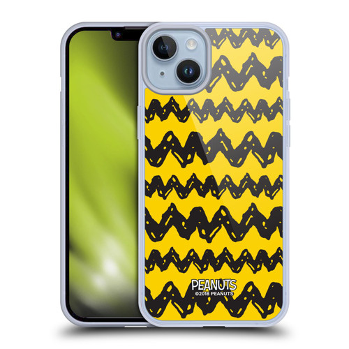 Peanuts Charlie Brown Patterns Soft Gel Case for Apple iPhone 14 Plus & MagSafe