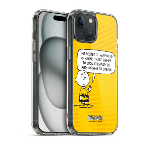 Peanuts Charlie Brown Happiness Soft Gel Case for Apple iPhone 15 & MagSafe