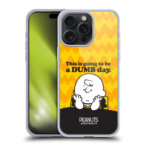 Peanuts Charlie Brown Dumb Day Soft Gel Case for Apple iPhone 15 Pro Max & MagSafe