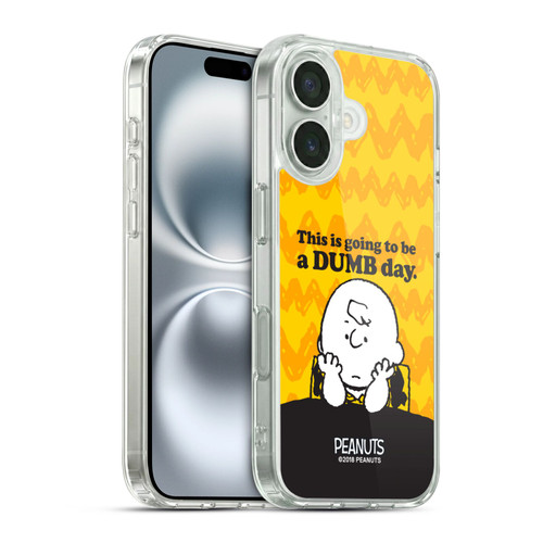 Peanuts Charlie Brown Dumb Day Soft Gel Case for Apple iPhone 16 & MagSafe