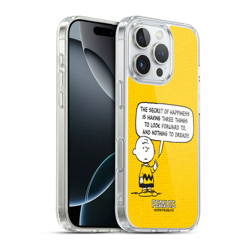 Peanuts Charlie Brown Happiness Soft Gel Case for Apple iPhone 16 Pro & MagSafe