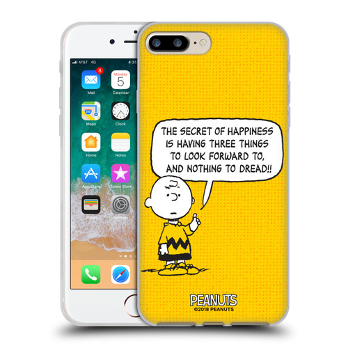 Peanuts Charlie Brown Happiness Soft Gel Case for Apple iPhone 7 Plus / iPhone 8 Plus & MagSafe
