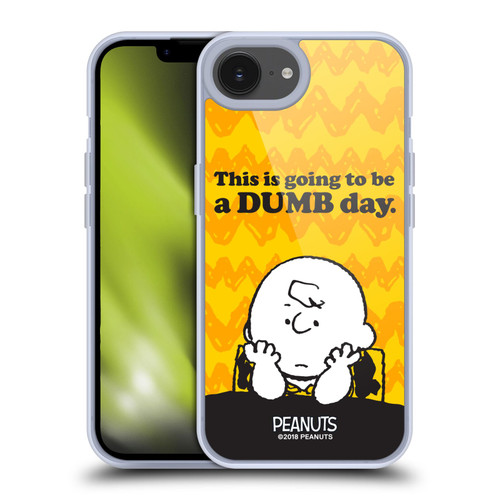 Peanuts Charlie Brown Dumb Day Soft Gel Case for Apple iPhone 16e & MagSafe