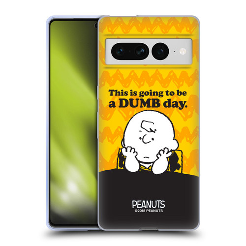 Peanuts Charlie Brown Dumb Day Soft Gel Case for Google Pixel 7 Pro