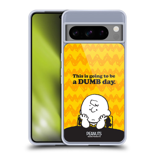 Peanuts Charlie Brown Dumb Day Soft Gel Case for Google Pixel 8 Pro