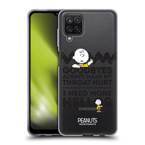 Peanuts Charlie Brown Hellos Soft Gel Case for Samsung Galaxy A12 (2020)