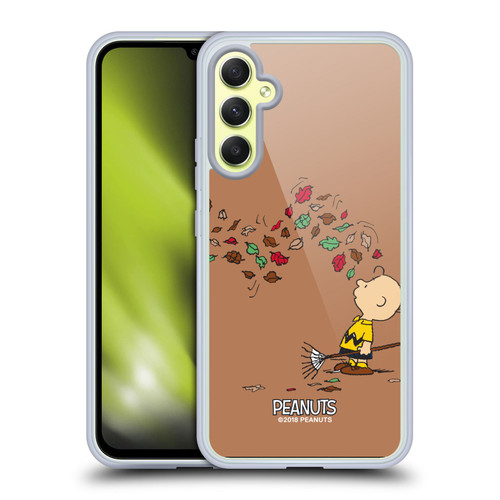 Peanuts Charlie Brown Autumn Soft Gel Case for Samsung Galaxy A34 5G