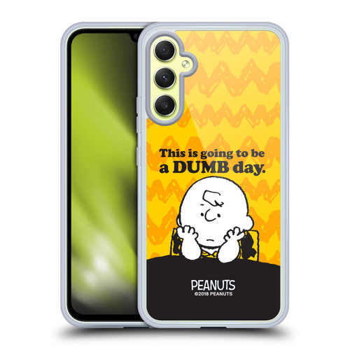 Peanuts Charlie Brown Dumb Day Soft Gel Case for Samsung Galaxy A34 5G