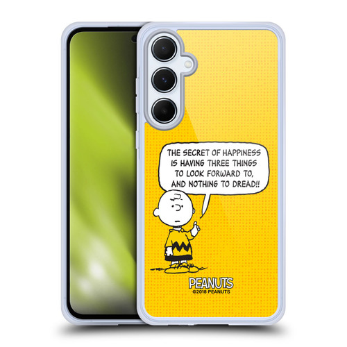 Peanuts Charlie Brown Happiness Soft Gel Case for Samsung Galaxy A55 5G